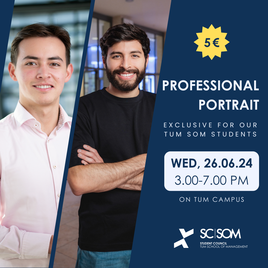 Professional Portrait Shooting for TUM SOM Students — past event photo